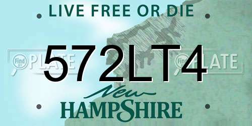 572LT4 New Hampshire License Plate