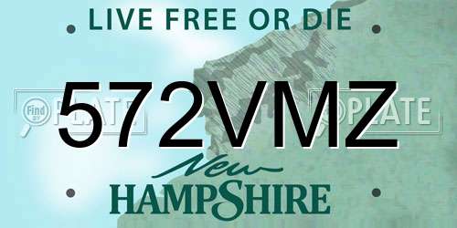 572VMZ New Hampshire License Plate