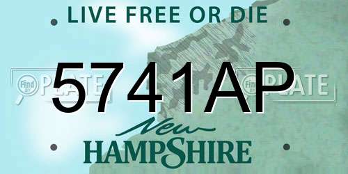 5741AP New Hampshire License Plate
