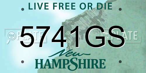 5741GS New Hampshire License Plate