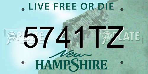 5741TZ New Hampshire License Plate