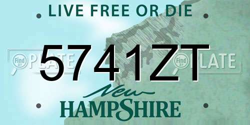 5741ZT New Hampshire License Plate