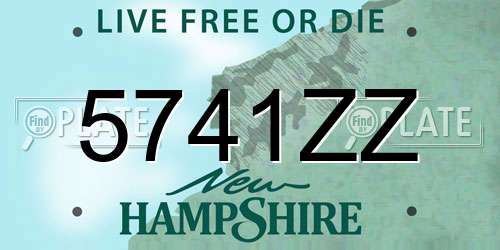 5741ZZ New Hampshire License Plate