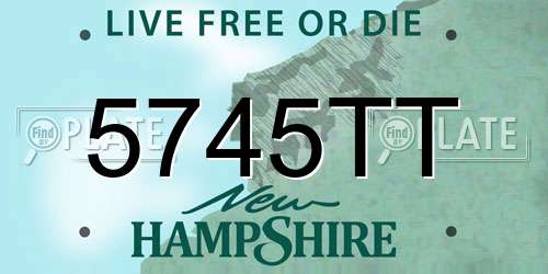 5745TT New Hampshire License Plate