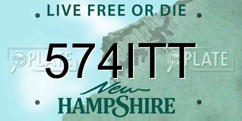 574ITT New Hampshire License Plate