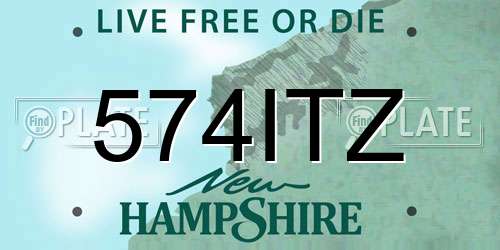 574ITZ New Hampshire License Plate