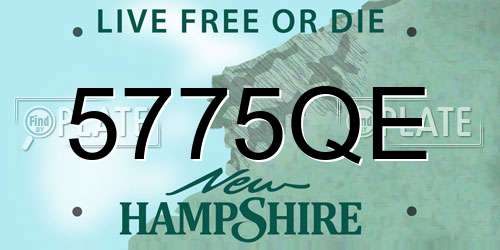 5775QE New Hampshire License Plate