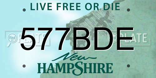 577BDE New Hampshire License Plate