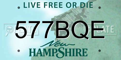 577BQE New Hampshire License Plate