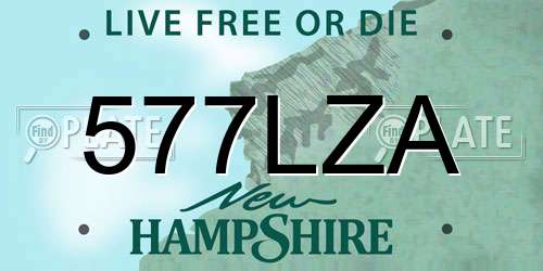 577LZA New Hampshire License Plate