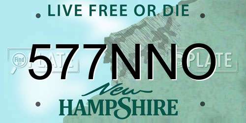 577NNO New Hampshire License Plate