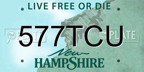 577TCU New Hampshire License Plate