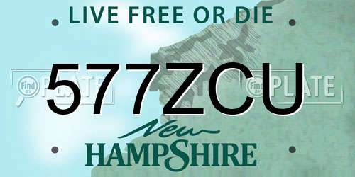 577ZCU New Hampshire License Plate