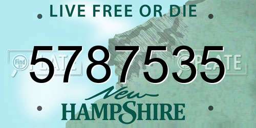 5787535 New Hampshire License Plate