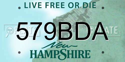 579BDA New Hampshire License Plate