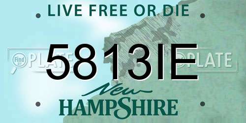 5813IE New Hampshire License Plate