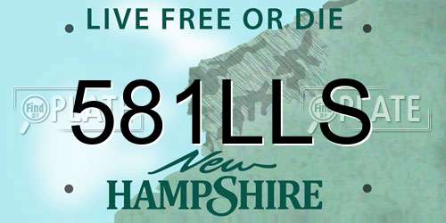 581LLS New Hampshire License Plate