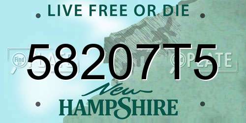 58207T5 New Hampshire License Plate