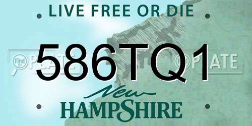586TQ1 New Hampshire License Plate
