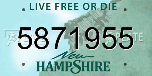 5871955 New Hampshire License Plate