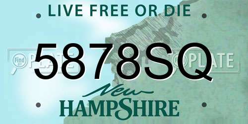 5878SQ New Hampshire License Plate