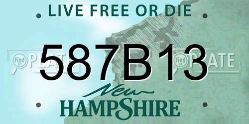 587B13 New Hampshire License Plate