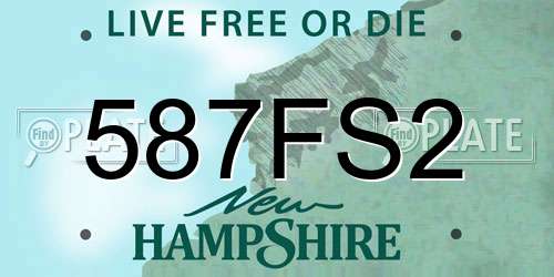 587FS2 New Hampshire License Plate