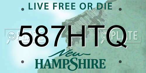 587HTQ New Hampshire License Plate