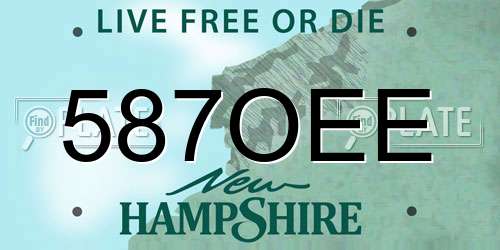 587OEE New Hampshire License Plate