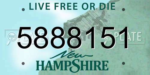 5888151 New Hampshire License Plate