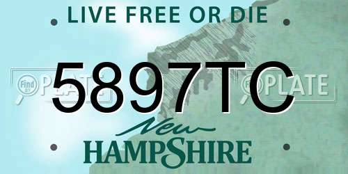 5897TC New Hampshire License Plate
