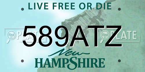 589ATZ New Hampshire License Plate