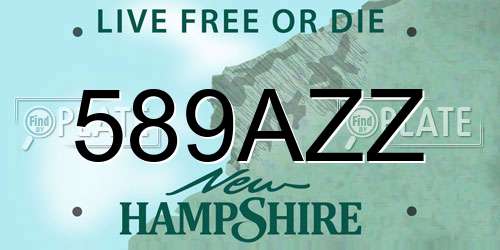 589AZZ New Hampshire License Plate