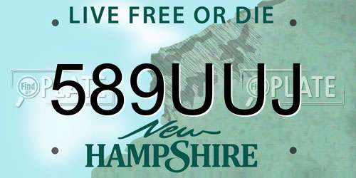 589UUJ New Hampshire License Plate