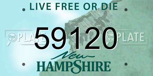 59120 New Hampshire License Plate