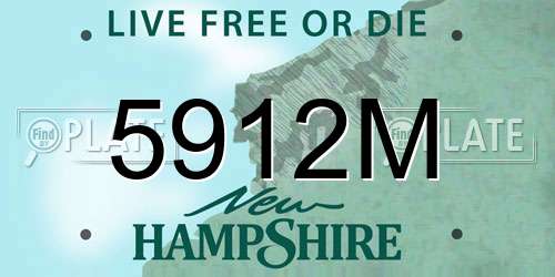 5912M New Hampshire License Plate