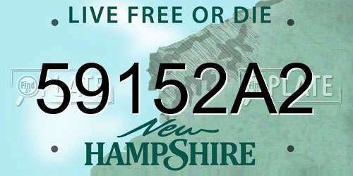59152A2 New Hampshire License Plate