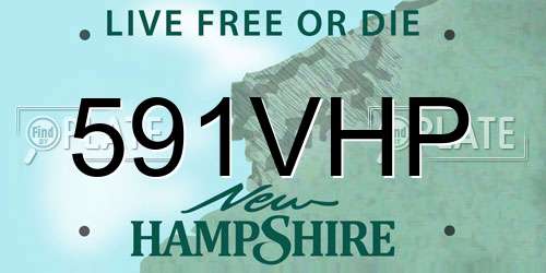 591VHP New Hampshire License Plate