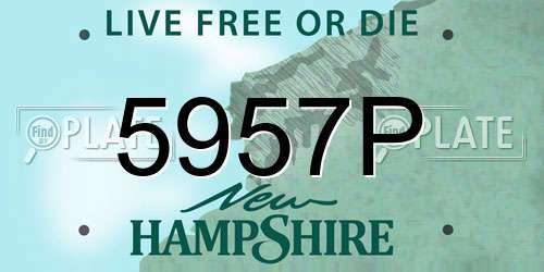 5957P New Hampshire License Plate