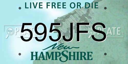 595JFS New Hampshire License Plate