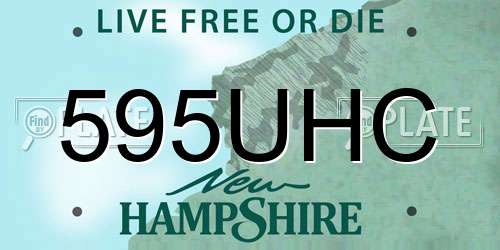 595UHC New Hampshire License Plate