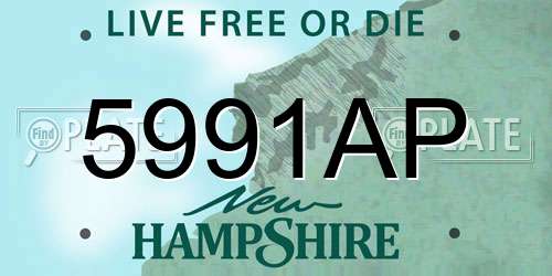 5991AP New Hampshire License Plate