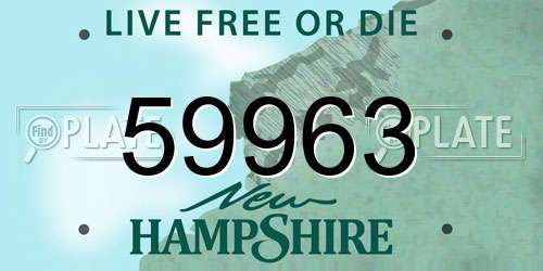 59963 New Hampshire License Plate