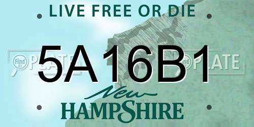 5A16B1 New Hampshire License Plate