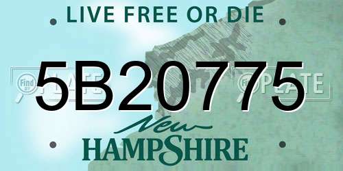 5B20775 New Hampshire License Plate
