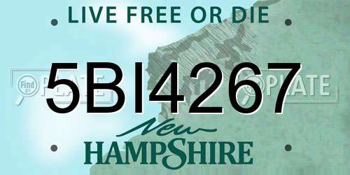 5BI4267 New Hampshire License Plate