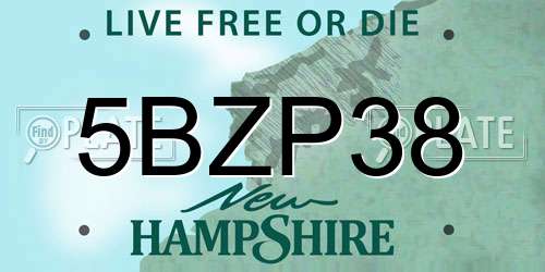 5BZP38 New Hampshire License Plate