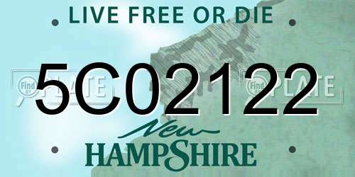 5C02122 New Hampshire License Plate