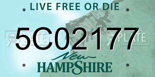 5C02177 New Hampshire License Plate