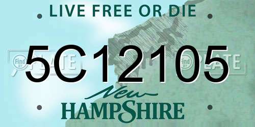 5C12105 New Hampshire License Plate